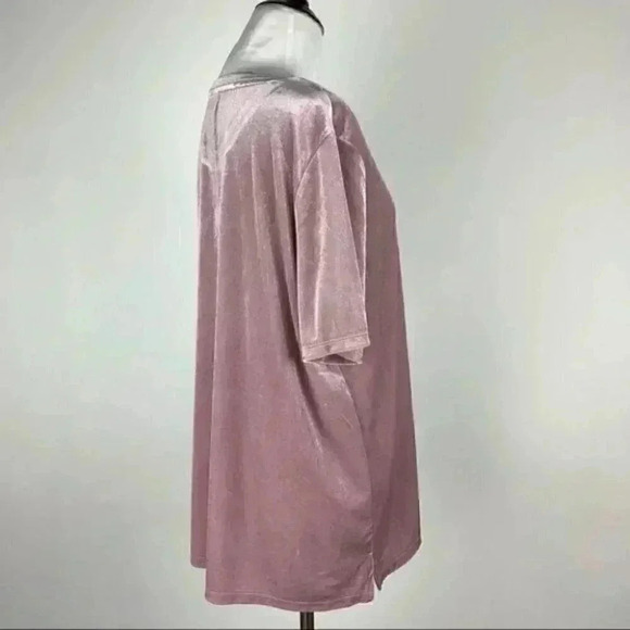 Old Navy womens top size L pink crushed velvet - Picture 4 of 9